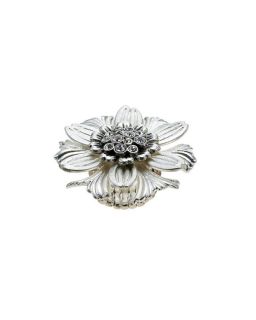 New Designer Jewellery by BOHM Silver Daisy Flower Cocktail Ring 