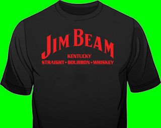 Black T Shirt, Classic, Bar Staff, Club Promo, Jim Beam, 100% Cotton 