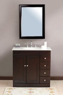 36 Transitional Single Sink Bathroom Vanity Cabinet Black Galaxy 
