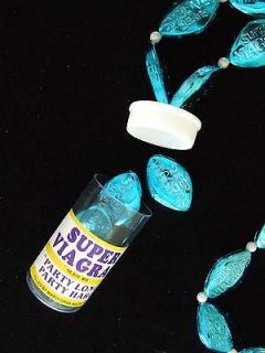 Viagra Bottle and Pills Mardi Gras Party Beads Gag Bachelor Wedding 