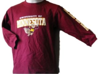 Boy sizes Minnesota Golden Gophers Maroon T Shirt New with Goldy Free 