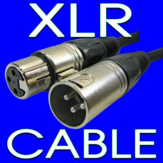   pin XLR MALE TO FEMALE audio extension powered speaker CABLE