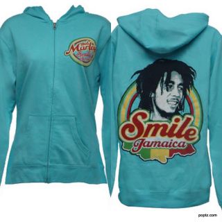 New Bob Marley & The Wailers Smile Jamaica Ladies Women SOFT Hoodie 