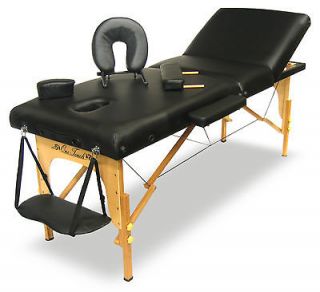 OneTouch Deluxe Massage Table , Tattoo, Salon, Spa   Black Free 