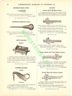 1917 Stanley Marking Lumber Butt Gauge Catalog Ad