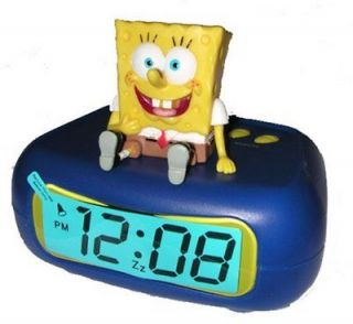 Nickelodeon Spongebob Squarepants Kids LCD Alarm Clock