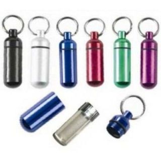 Small Pill/ID Holder Key Chain   Water Resistant (Set of 6) *SHIPS 