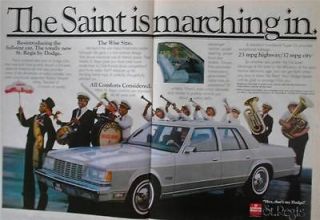 1979 DODGE ST REGIS 2 PAGE AD MARCHING BAND