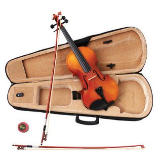   listed NEW Crescent 4/4 MAPLE ACOUSTIC Violin+CASE+RO​SIN+ 2 BOWS