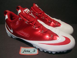 NIKE ZOOM VAPOR CARBON FLY TD 13.5 WHITE RED FOOTBALL CLEATS 396256 