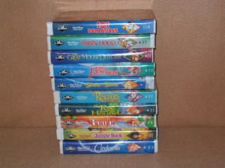 Walt Disney The Classics Lot of 10 VHS Videos Movies Black Diamond 