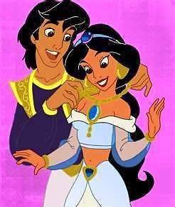 Aladdin and Jasmine Cross Stitch Pattern