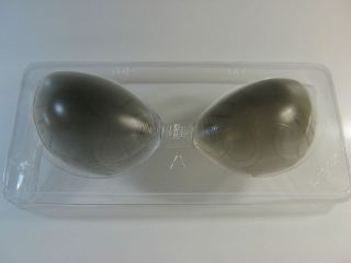  ADHESIVE GEL BRA INSERTS BREAST FORMS STRAPLESS BACKLESS BLACK ABC