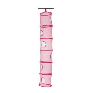 IKEA hanging storage 6 compartments pink organizer mesh net girls NWT