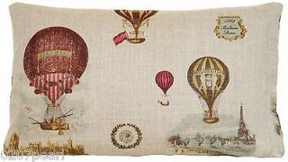 Cushion Pillow Cover Fabric Montgolfiere Impressions Nature Balloon 