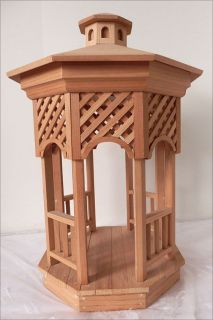Beautiful Dollhouse Gazebo Wood miniature outdoor furniture Prebuilt