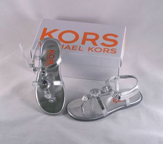 NIB Michael Kors Girls Betti Sandal Silver US 10