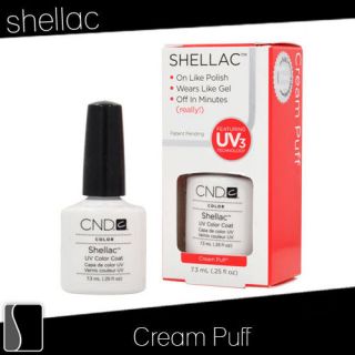 CND Shellac CREAM PUFF Gel UV Nail Polish 0.25 oz Manicure Soak Off 