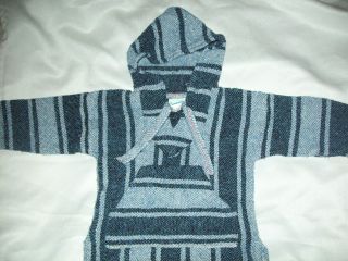 Boys Girls Toddler Mexican Blanket Poncho Hooded Sweatshirt Size 4T 