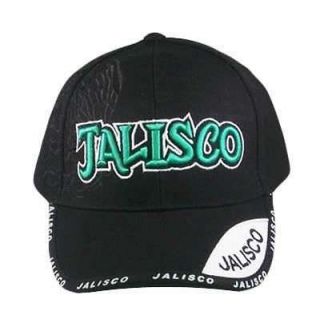 JALISCO MEXICO GREEN BLACK CAP HAT EMBROIDERED ADJ NEW