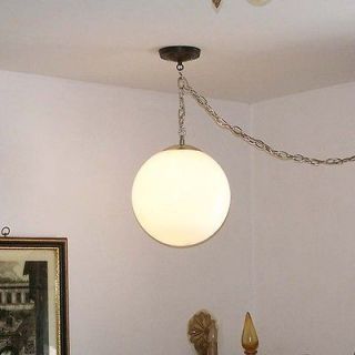 Mid Century modern SWAG CEILING Lamp LIGHT vintage retro chrome 50s 