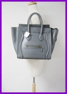 Auth NWT Celine Mini Luggage Bag Grey/Blue Sold OUT~~ $3250