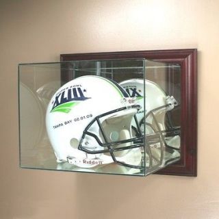 New Wall Mounted F/S Football Helmet Display Case GLASS NFL UV NCAA