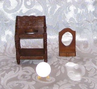 VINTAGE DOLLHOUSE MINIATURE CONCORD COUNTRY WASH STAND FURNITURE #3778