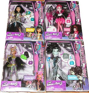 Monster High Doll Draculaura Frankie Stein Cleo Clawdeen Ghouls Rule 
