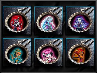 Monster High Party 1 Pack   6 Bottle Cap Necklaces   Birthday Party 