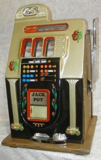 Antique Slot Machine 1948 Mills Golden Falls reconditioned Takes 
