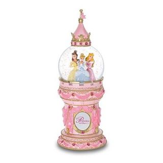Disney Parks Princess Cinderella Belle Aurora Tower Mini Snowglobe NEW