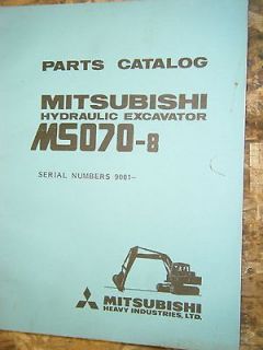 MITSUBISHI MS070 8 EXCAVATOR FACTORY PARTS CATALOG MANUAL BOOK SERIAL 
