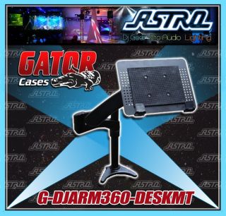 Gator G DJARM360 DESKMT 360 Degree DJ Arm Laptop and iPod Mount Stand