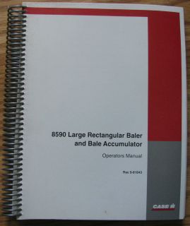 Case IH 8590 Large Rectangular Hay Baler & Bale Accumulator Operators 
