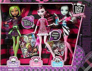Monster High Doll Dawn Dance 3Pack EXCLUSIVE Clawdeen Frankie 