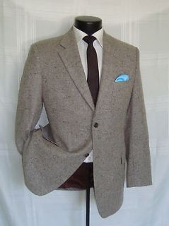 Exquisite Brown tweed wool super 100s Jack Victor jacket 42 R