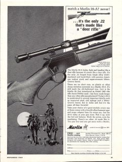 1964 MARLIN Golden 39 A Deer RIFLE Hunting AD