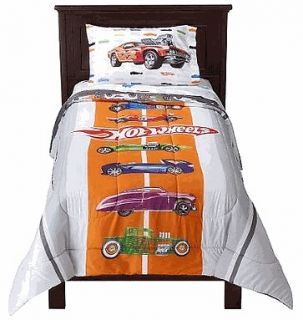 Mattel Hot Wheels Twin 4pc Comforter and Sheet Set