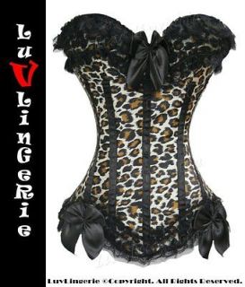 668LP Moulin Rouge Leopard Print Corset Bustier S