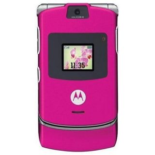 Motorola RAZR V3   Magenta Pink (AT&T) Cellular Phone Cellphone Razor