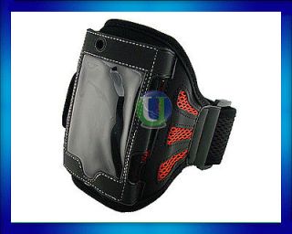 Sport Workout Mesh Strong Case Holder Armband Red for iPod Touch 1g 