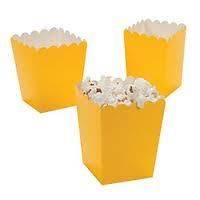 24 YELLOW Mini Popcorn 4 x 3 Boxes Box Candy Buffet Wedding Birthday 