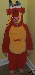  Mulan Red Dragon MUSHU Fancy Dress Kids Halloween COSTUME 