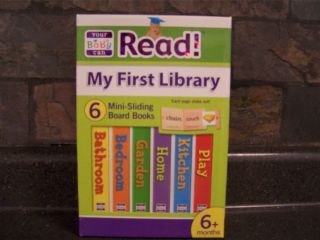   Baby Can Read My First Library, 6 Mini Sliding Board Books, 6+ months