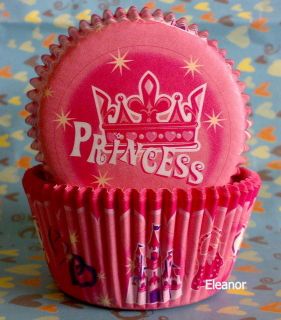 48 pcs Pink princess Disney muffin baking cups cupcake liners cases
