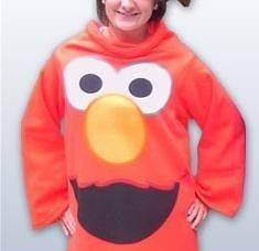 Sesame Street Elmo Puppet Show Fleece Snuggie Blanket Pajama Robe 