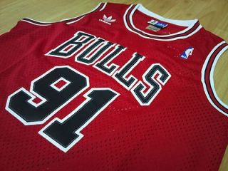   Rodman Chicago Bulls NBA jersey size Medium Red swingman throwback