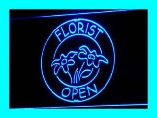 i133 b OPEN Florist Shop Flower Display Neon Light Sign