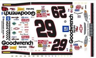   Harvick 2001 Goodwrench Monte Carlo 1/64 HO Scale Slot Car Decals